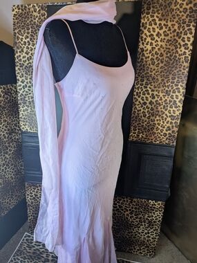 Y2K B Darlin Light Pink Dress with Scarf Accent